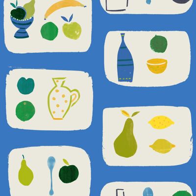 Naive Fruit Wallpaper - Blueberry - Sample