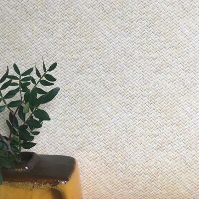 Mini Herringbone Cane effect Wallpaper - sample