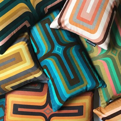 Retro Geometric Velvet Cushions