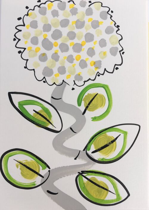 â€˜ Chrysanthemumâ€™ Hand Painted Greetings Card