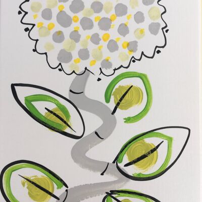 â€˜ Chrysanthemumâ€™ Hand Painted Greetings Card