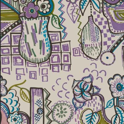 Still Life Wallpaper - Lavender - roll