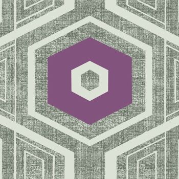Polygone texturé rétro. Violet + Gris - Rouleau