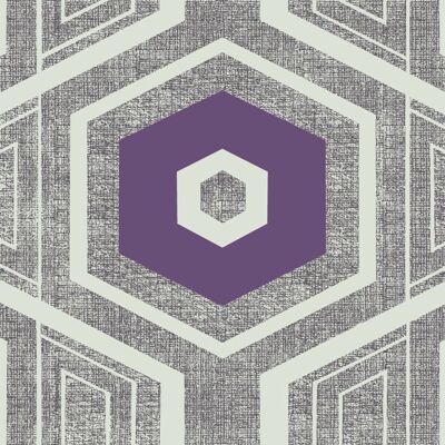 Polígono texturizado retro. Púrpura + Gris - Rollo
