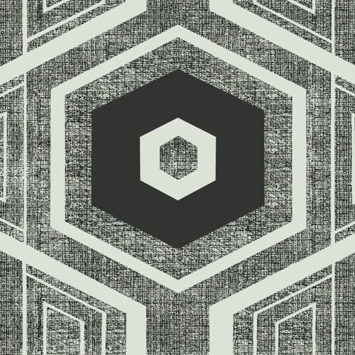 Retro Textured Polygon. Monochrome - Sample