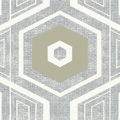 Retro Textured Polygon. Grey + Linen - Sample