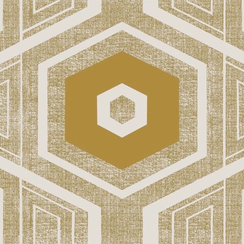 Retro Textured Polygon. Ochre - Roll