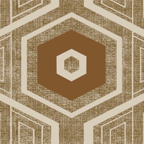 Retro Textured Polygon. Brown - Roll