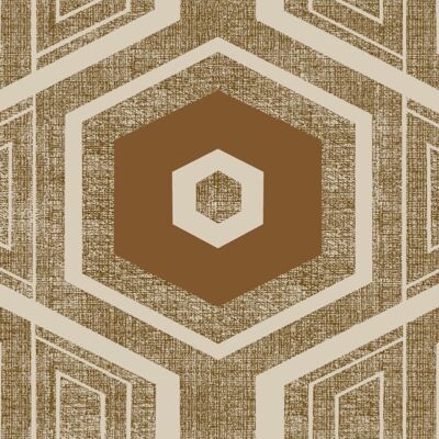 Retro Textured Polygon. Brown - Sample