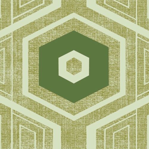 Retro Textured Polygon. Green - Roll