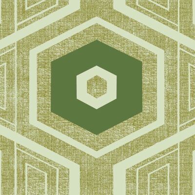 Retro Textured Polygon. Green - Roll