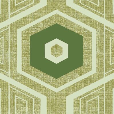 Retro Textured Polygon. Green - Sample