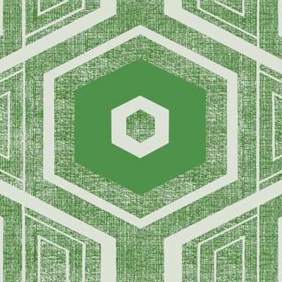 Retro Textured Polygon. Vibrant Green - Roll