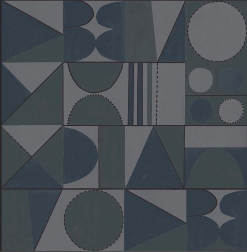 Taking Shape Wallpaper- Charcoal & Grey - sample