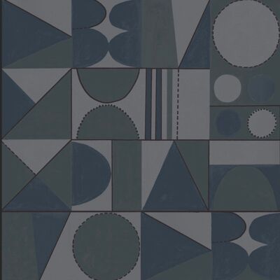 Taking Shape Wallpaper- Charcoal & Grey - sample