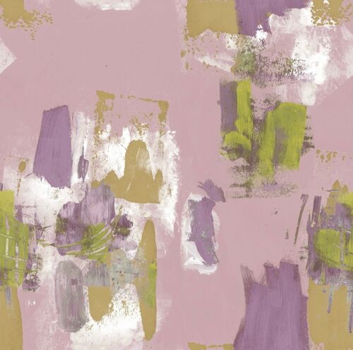 Abstract Painterly Wallpaper- Mauve - sample