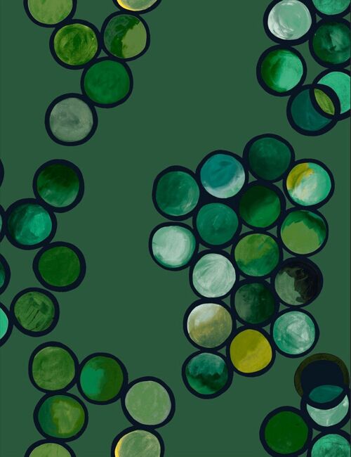 OmbrÃ© Circle Wallpaper - Emerald - Sample