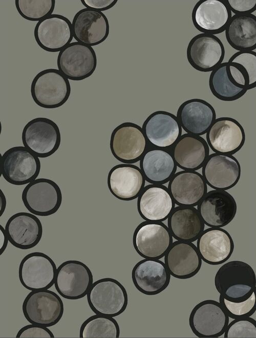 OmbrÃ© Circle Wallpaper - Greys - Sample