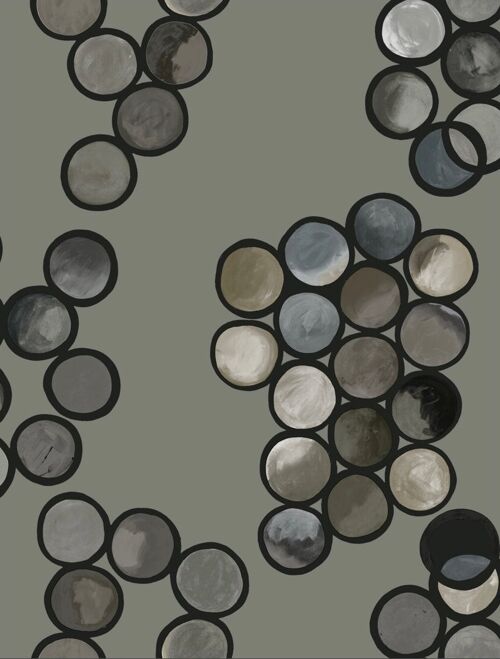OmbrÃ© Circle Wallpaper - Greys - roll