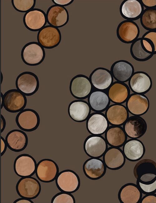 OmbrÃ© Circle Wallpaper - Chocolate & Clay - Sample