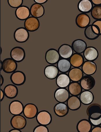 Papier Peint Cercle Ombré - Chocolat & Argile - Échantillon