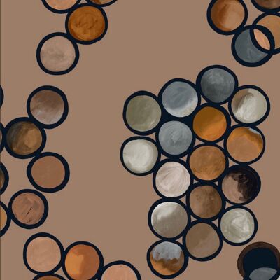 OmbrÃ© Circle Wallpaper - Clay & Terracotta - roll