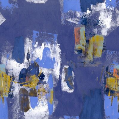 Papel pintado pictórico abstracto - Marina francesa - rollo