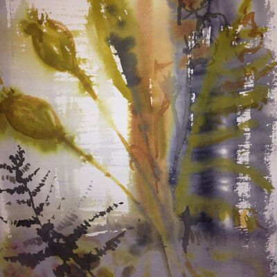 Fern Watercolour Painting - Unframed