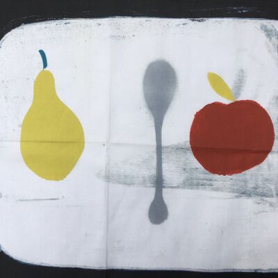 Apple + Pear + Spoon Tea Towel