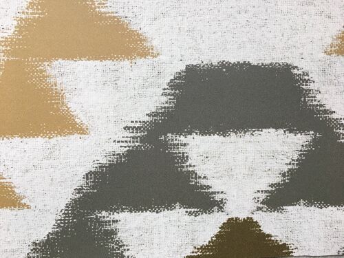 Kilim wallpaper - charcoal/mustard