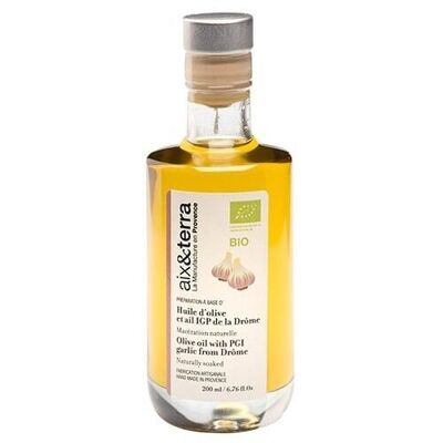 Garlic IGP olive oil from Drôme (natural maceration) ORGANIC