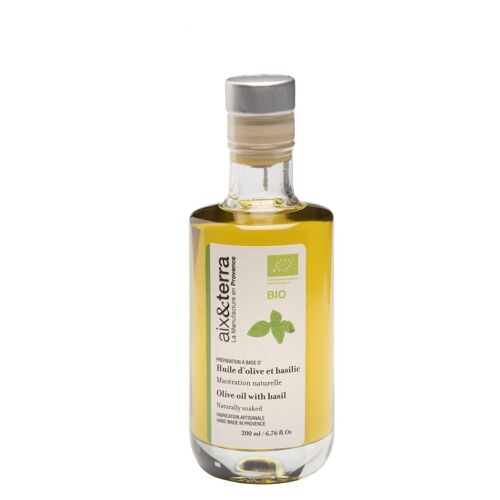 Huile d'olive au Basilic (macération naturelle) BIO