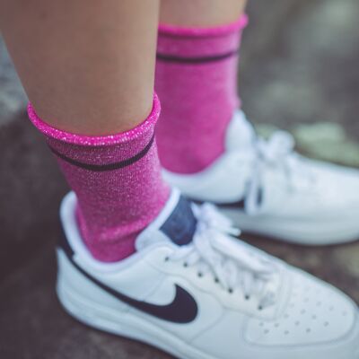 CHLOE - Fine cotton socks - pink