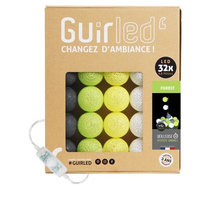 Forest Classique Light garland with USB LED cotton balls - 32 balls