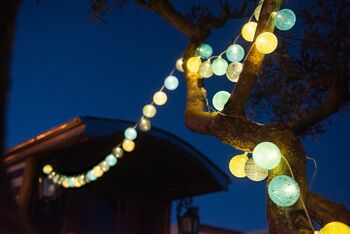 Avatar Guirlande lumineuse extérieure étanche & solaire boules LED  - 32 boules 2