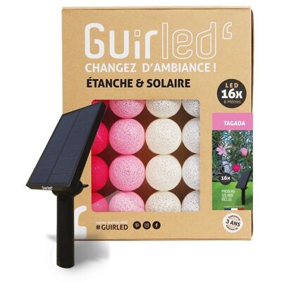 Tagada Guirlande lumineuse extérieure étanche & solaire boules LED  - 16 boules