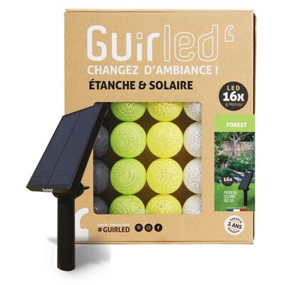 Forest Guirlande lumineuse extérieure été étanche & solaire boules LED  - 16 boules