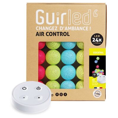 Remote-controlled cocktail Light garland with USB LED cotton balls - 24 balls