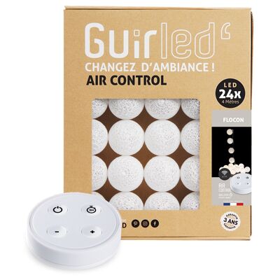 Snowflake Remote Control Light garland with USB LED cotton balls - 24 balls