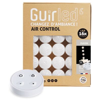 Snowflake Remote-controlled USB LED cotton ball light garland - 16 balls