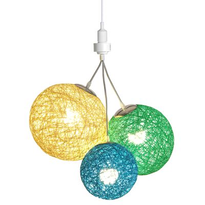 Bornéo Luminaire Suspension 3 boules LED E27