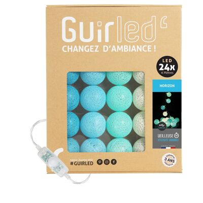 Horizon Classique Guirlande lumineuse boules coton LED USB - 24 boules