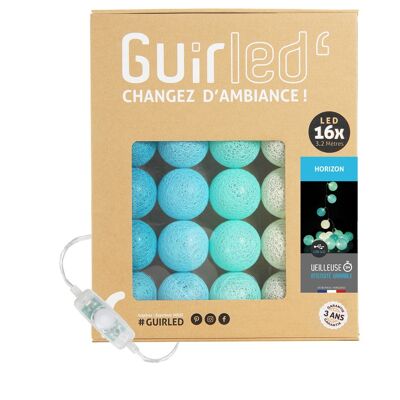 Horizon Classique Guirlande lumineuse boules coton LED USB - 16 boules