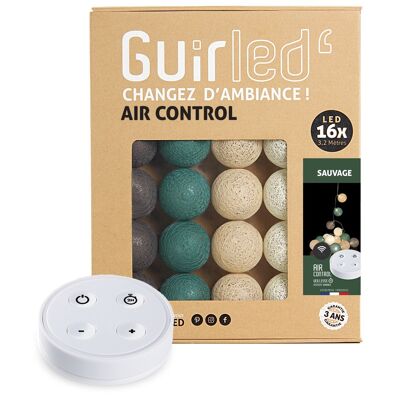 Sauvage Remote-controlled USB LED cotton ball light garland - 16 balls