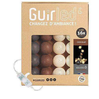 Chocolat Classique Light garland with USB LED cotton balls - 16 balls