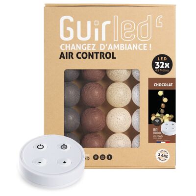Chocolat Remote-controlled USB LED cotton ball light garland - 32 balls