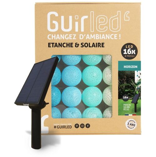 Horizon Guirlande lumineuse extérieure étanche & solaire boules LED  - 16 boules