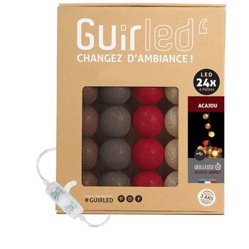 Acajou Classique Guirlande lumineuse boules coton LED USB - 24 boules 1