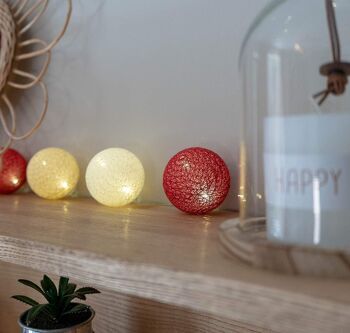 Acajou Commande Vocale Guirlande lumineuse boules coton Google & Alexa - 24 boules 5