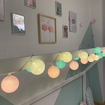 Bébé Commande Vocale Guirlande lumineuse boules coton Google & Alexa - 32 boules 4